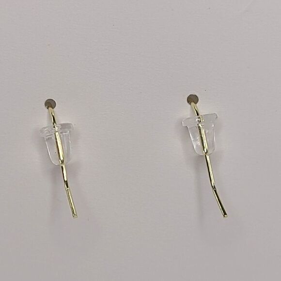 New Hand Crafted Pretty Yellow Shell Hook Earrings 14K Gold Plated - Picture 2 of 2